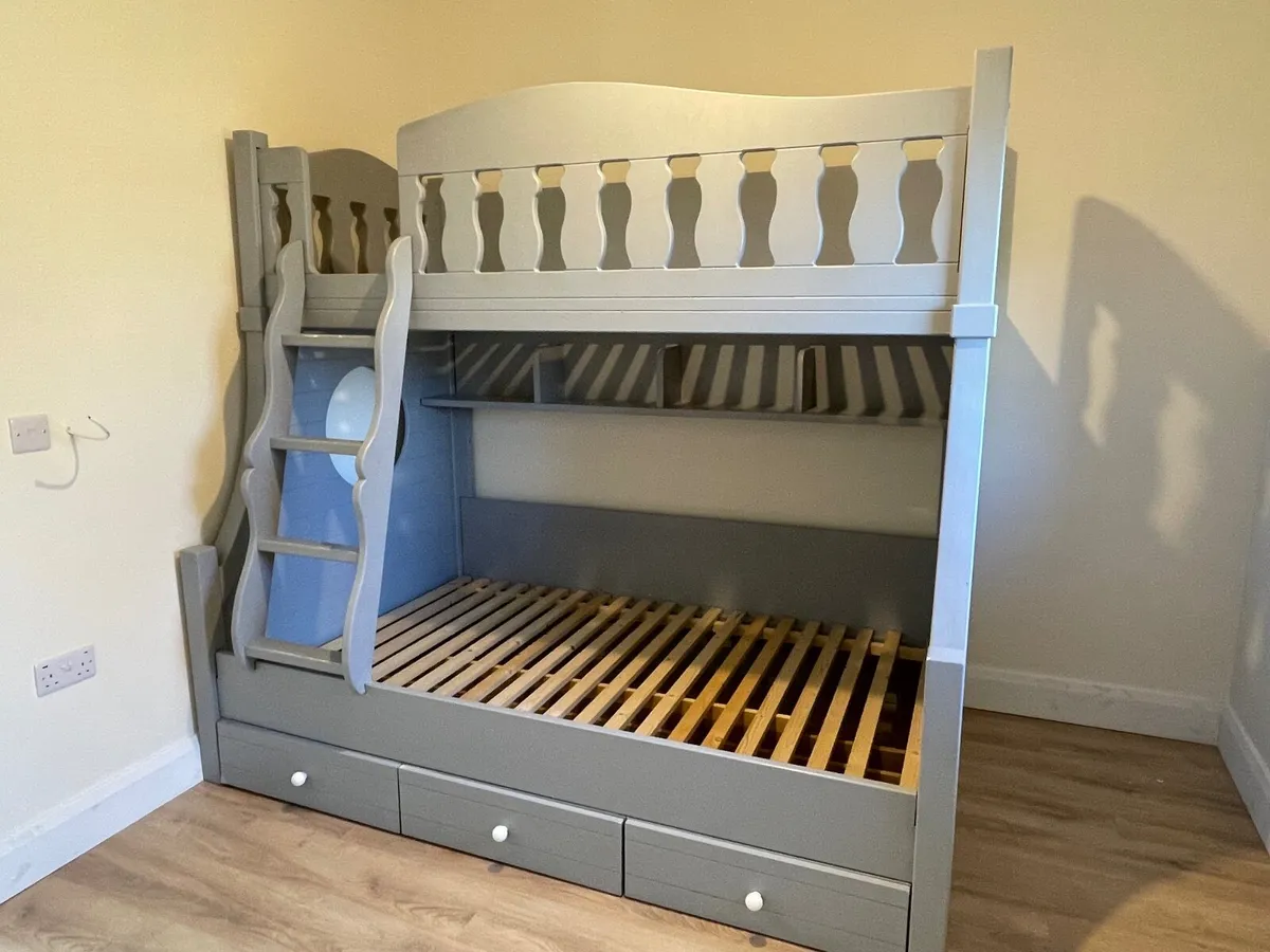 Bunk Bed (Single & Double) with Large Storage - Image 1