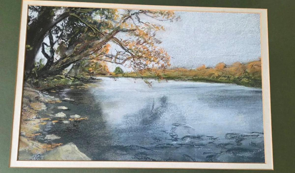 Framed chalk picture Gweebara/Doochary river - Image 2