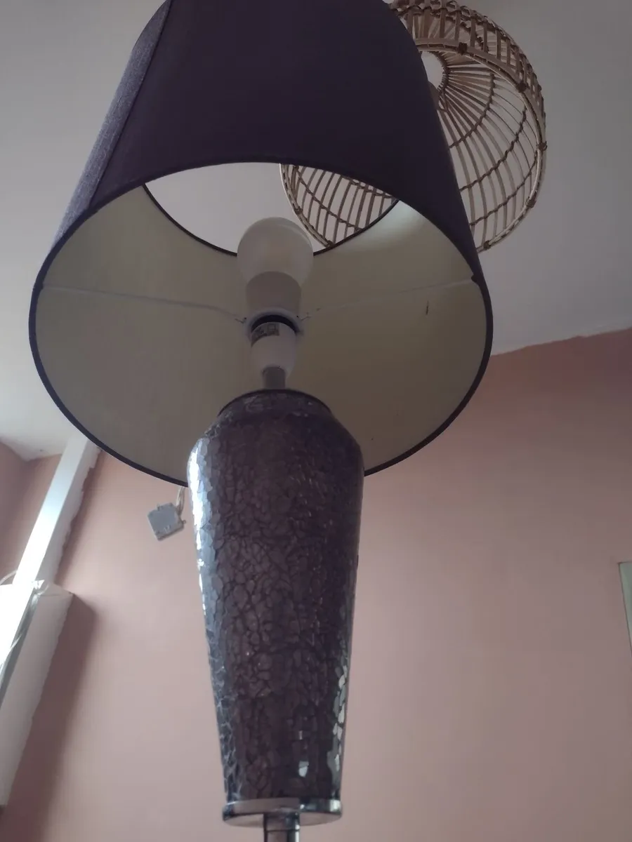 Heavy floor standing chrome lamp - Image 2