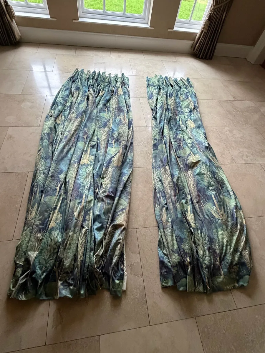 Pair curtains 110” drop like new cost €1200 - Image 1