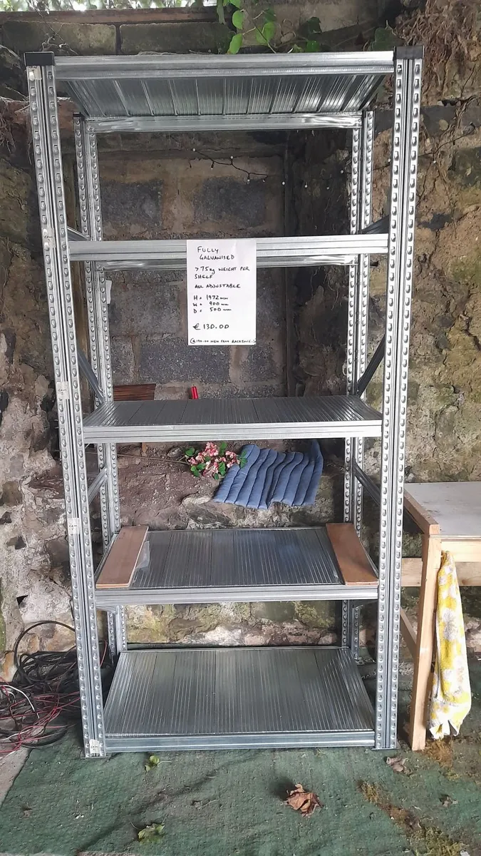 Galvanised metal rack - 5 shelf storage - Image 1