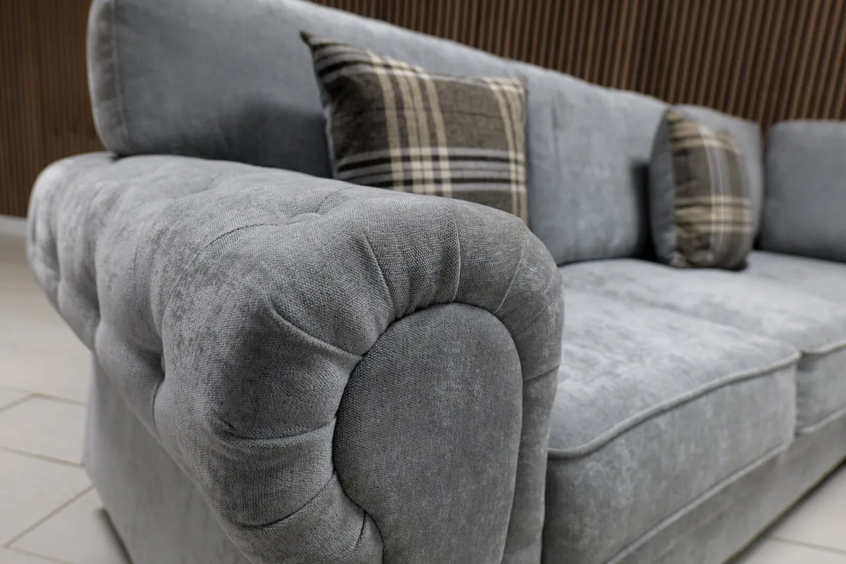 Verona Grey Fullback Cushions Sofa Set - Image 4