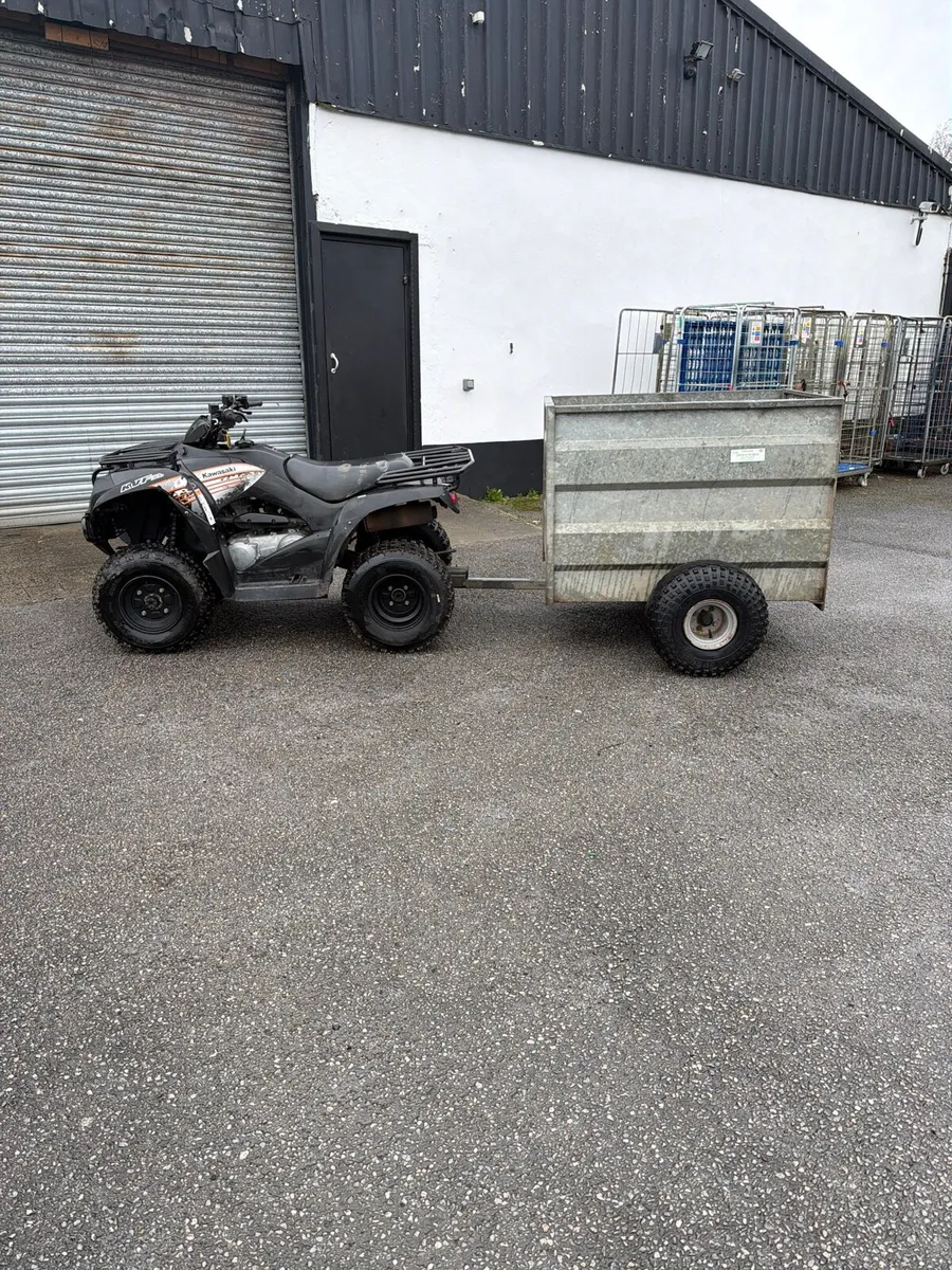 Kawasaki KVF300 farm quad & quad trailer - Image 2