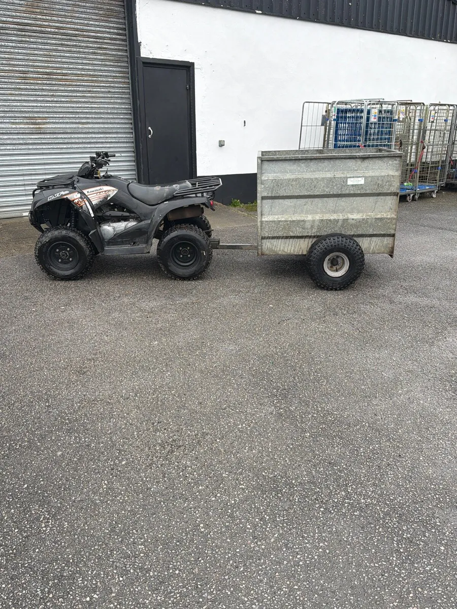 Kawasaki KVF300 farm quad & quad trailer - Image 1