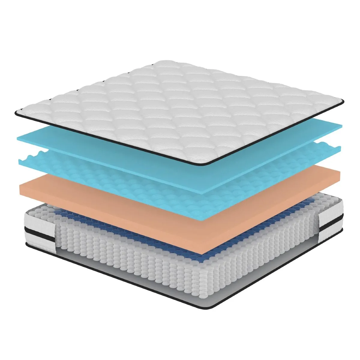 Double Mattress, Hybrid Memory Foam - Image 3