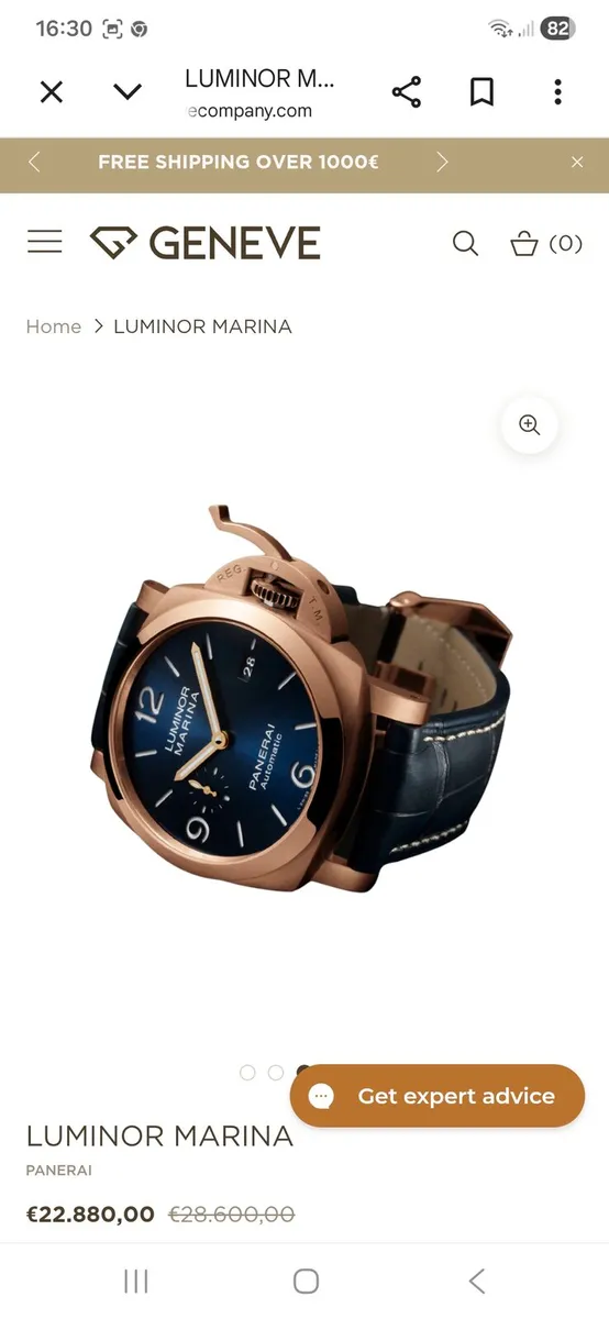 Rare limited edition panerai watch rose gold navy - Image 2