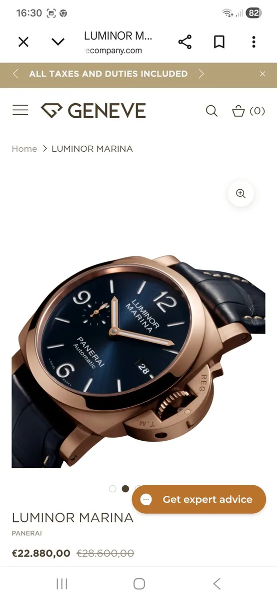 Rare limited edition panerai watch rose gold navy - Image 3