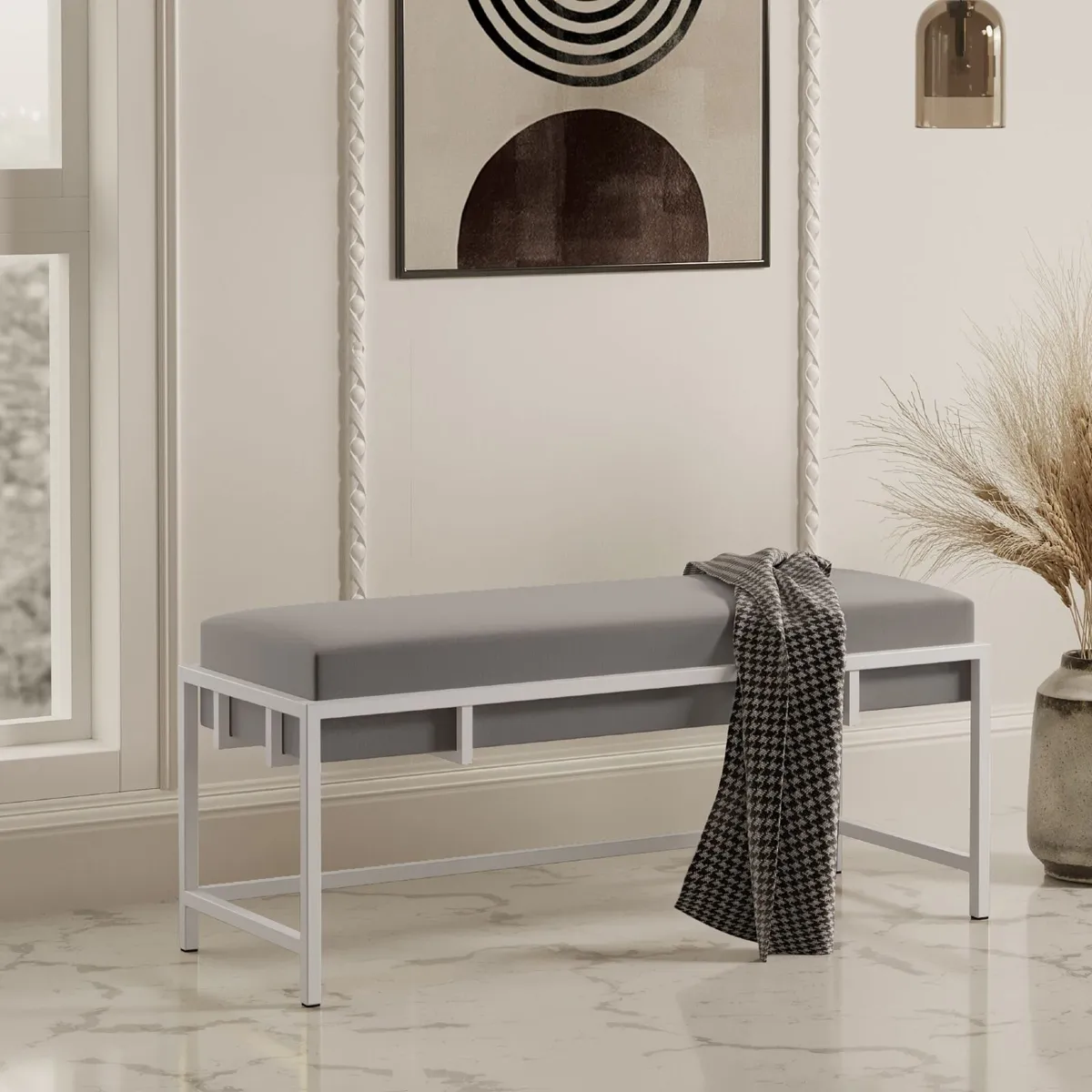 Lexi Modern Glam Upholstered Bench - Image 3