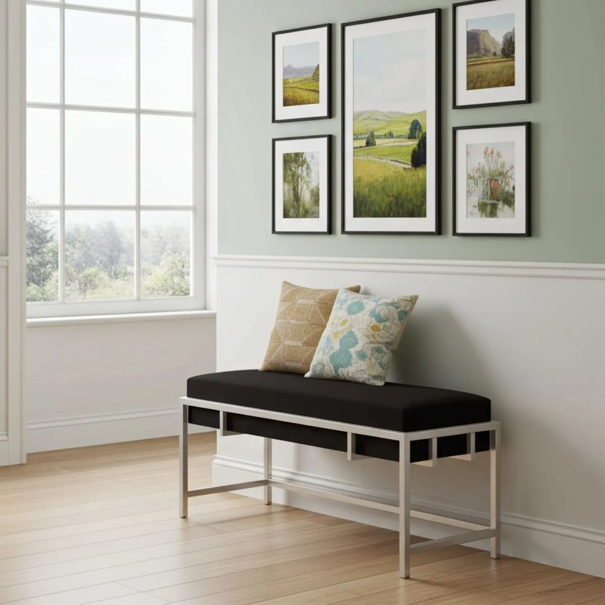 Lexi Modern Glam Upholstered Bench - Image 1