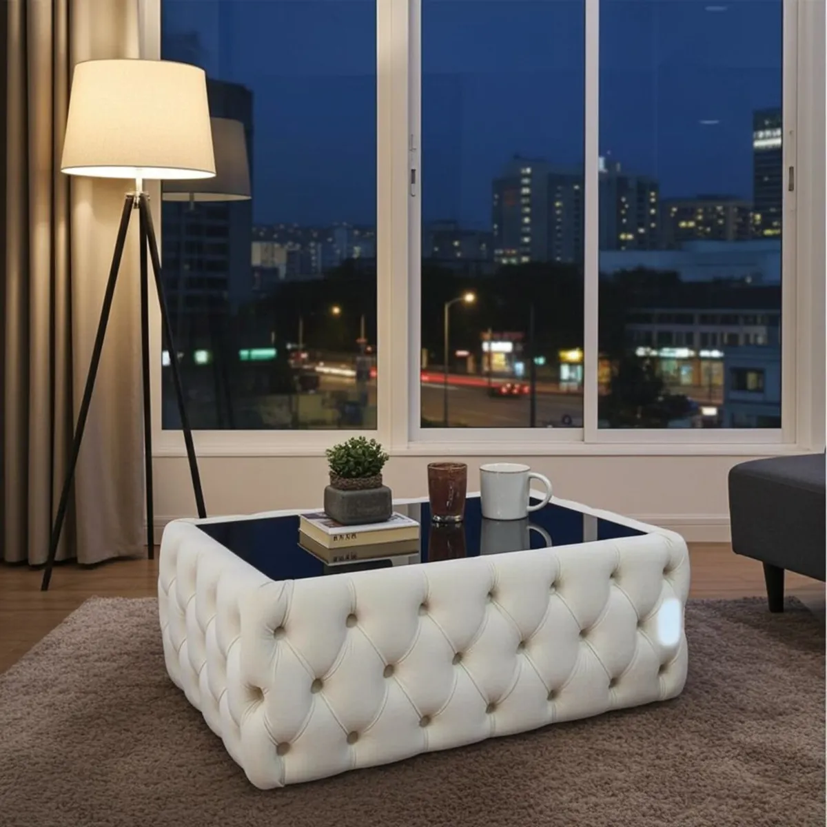 Chesterfield Coffee Table Velvet Rectangle83x63x40 - Image 1