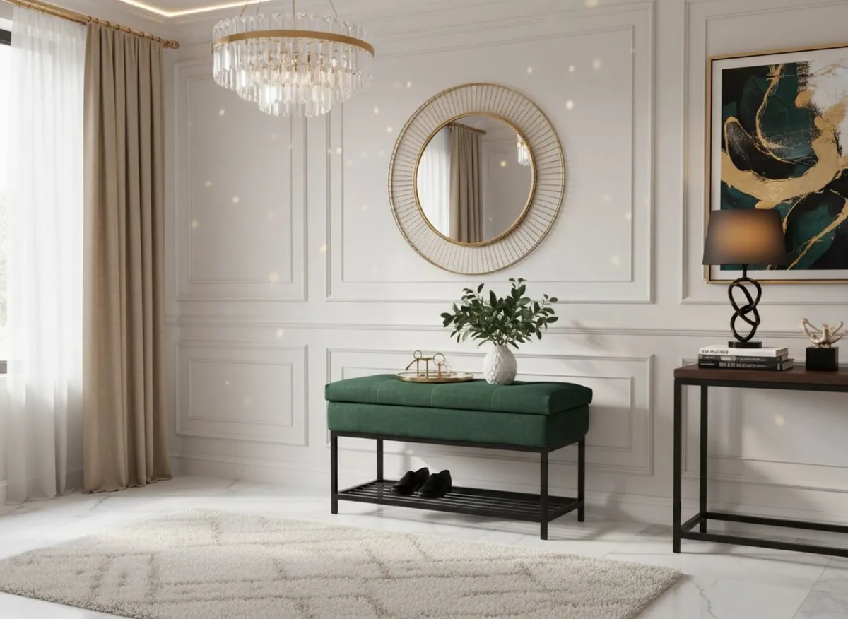 Emerald Vault Storage Ottoman - Image 3