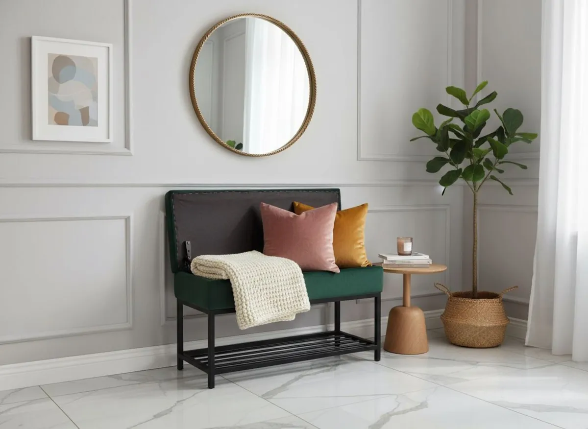 Emerald Vault Storage Ottoman - Image 4