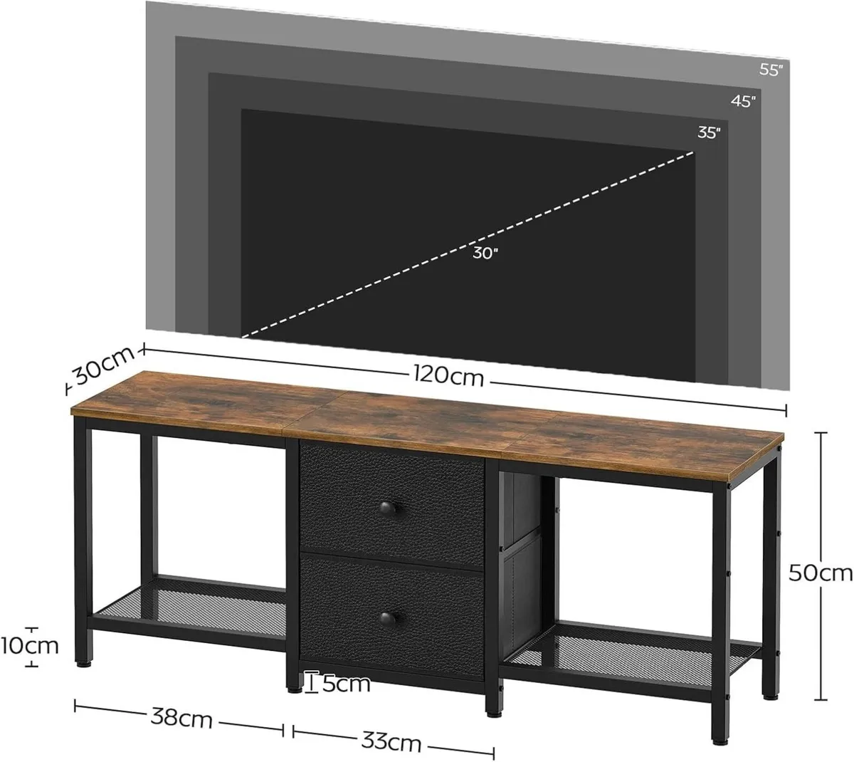 TV Cabinet Stand for TVs up to 55'' Media Console - Image 3