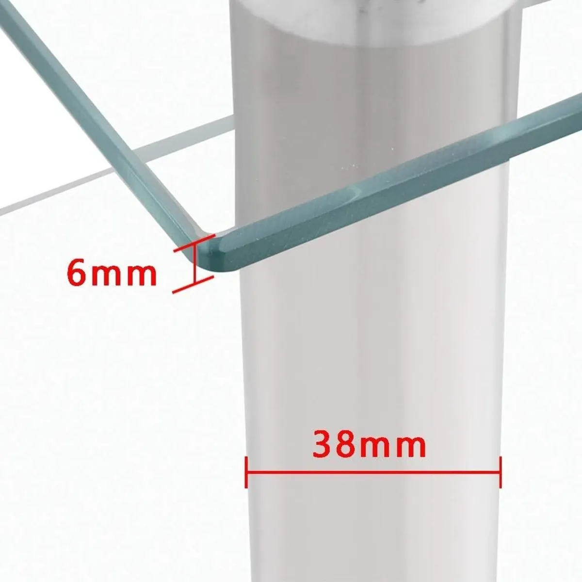 2-Tier Small Glass Coffee Table Corner Side End - Image 4