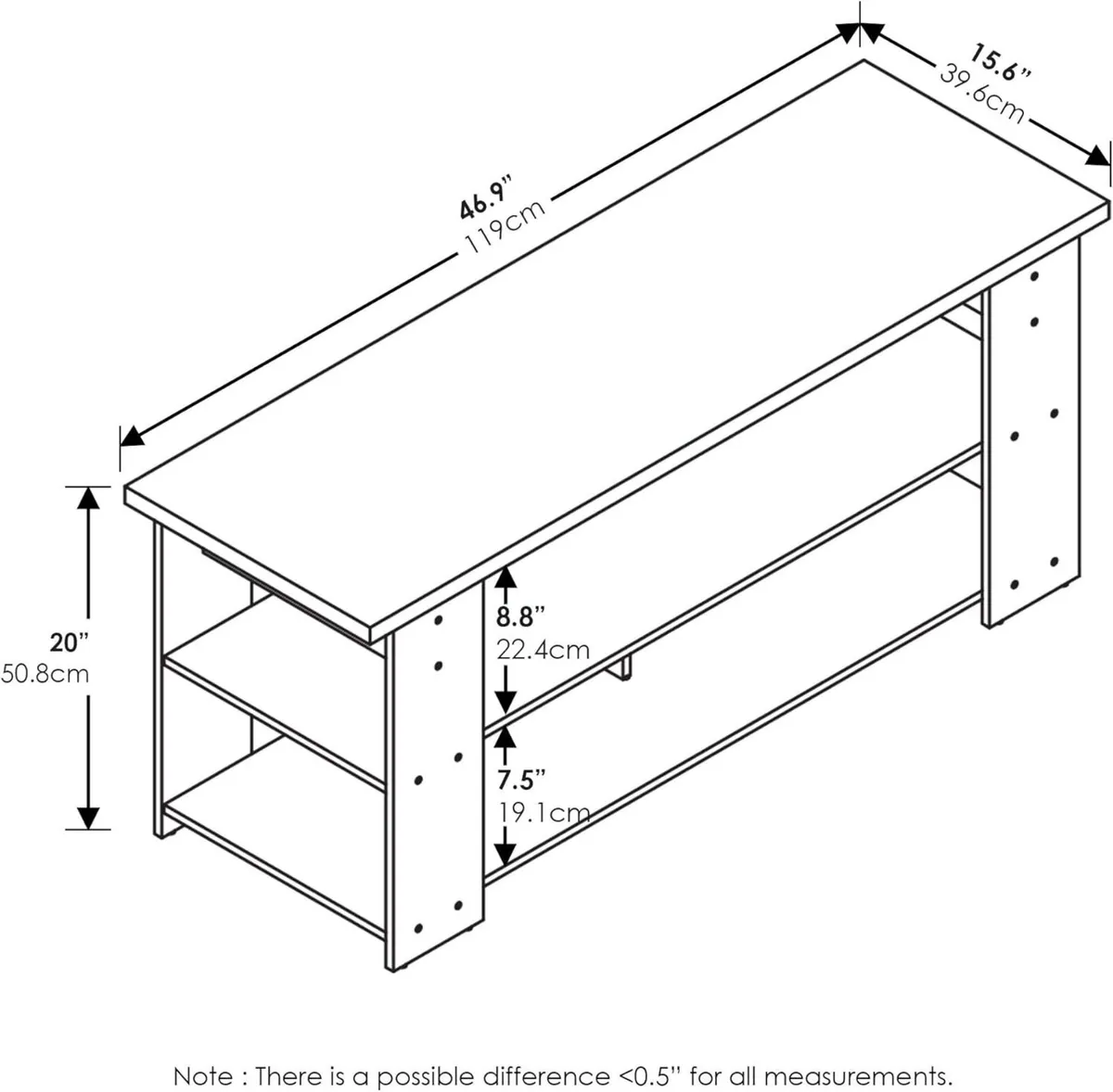 JAYA TV Stand Entertainment Center Console for up - Image 3