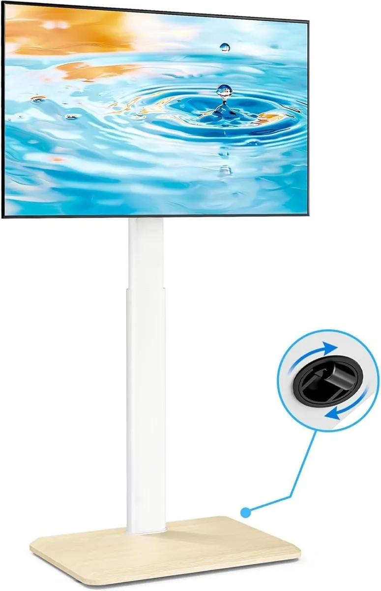 Mobile TV Stand with Concealed Caster Wheels - Image 1