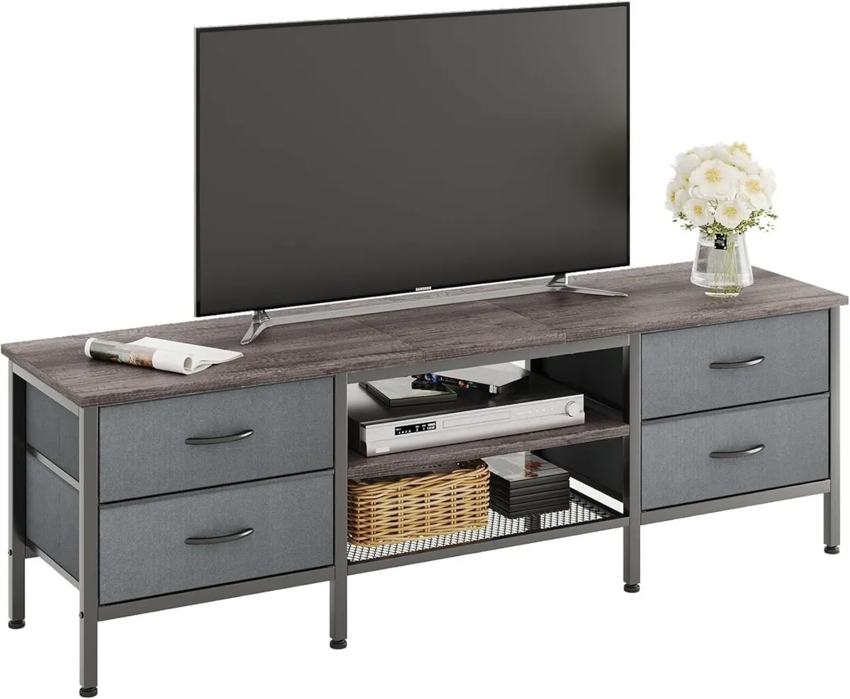 TV Stand with Storage Table 63 Inch Drawers for - Image 1