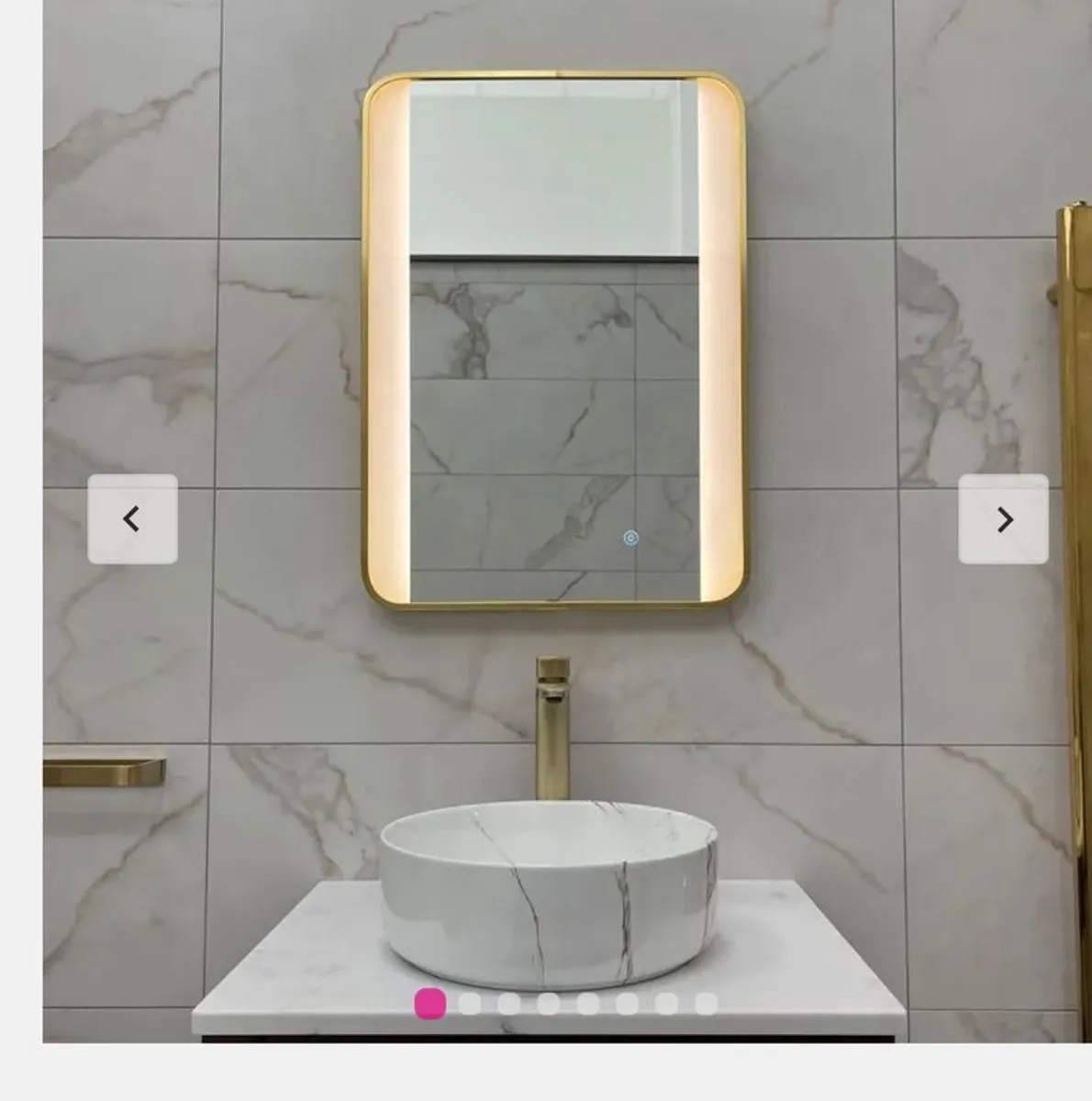 Eliseo Ricci Gold Bathroom Mirror l Brand New in Box l 800mm x 600mm - Image 1