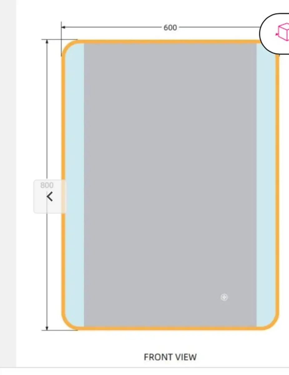 Eliseo Ricci Gold Bathroom Mirror l Brand New in Box l 800mm x 600mm - Image 2