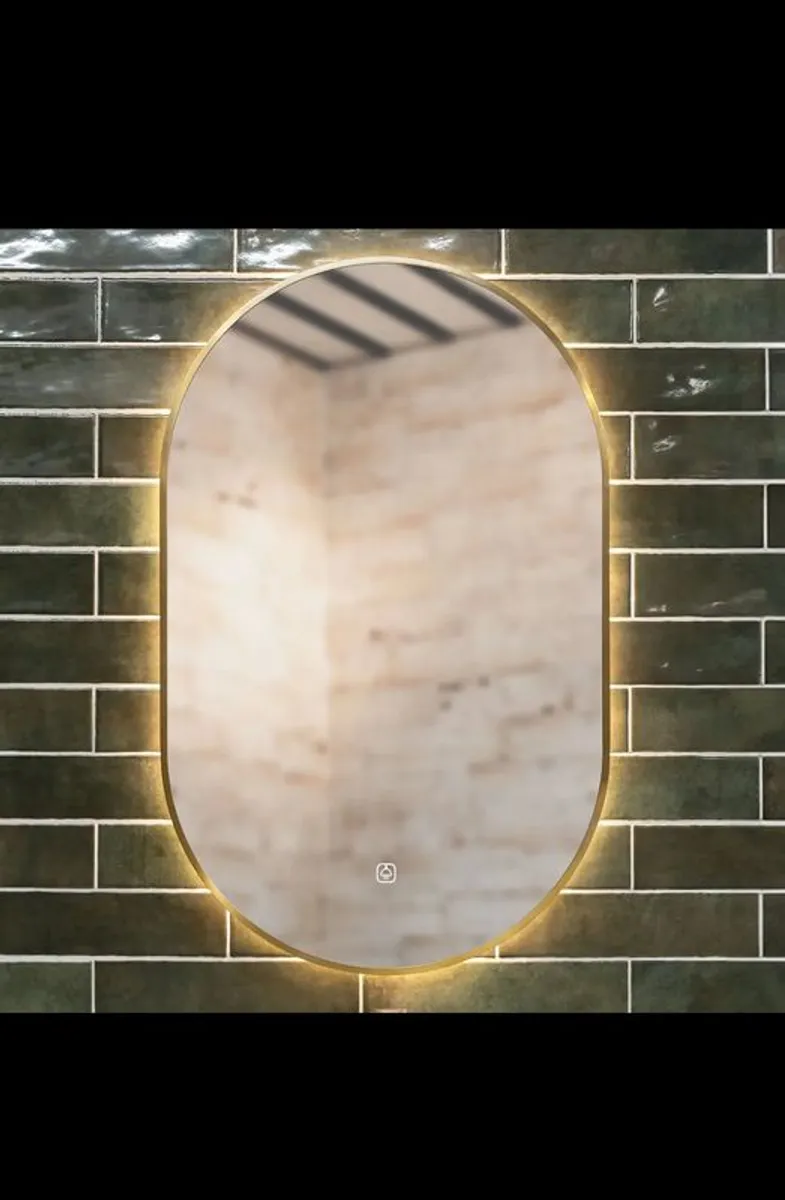 Eliseo Ricci Gold Bathroom Mirror l Brand New in Box l 800cm x 500cm - Image 1