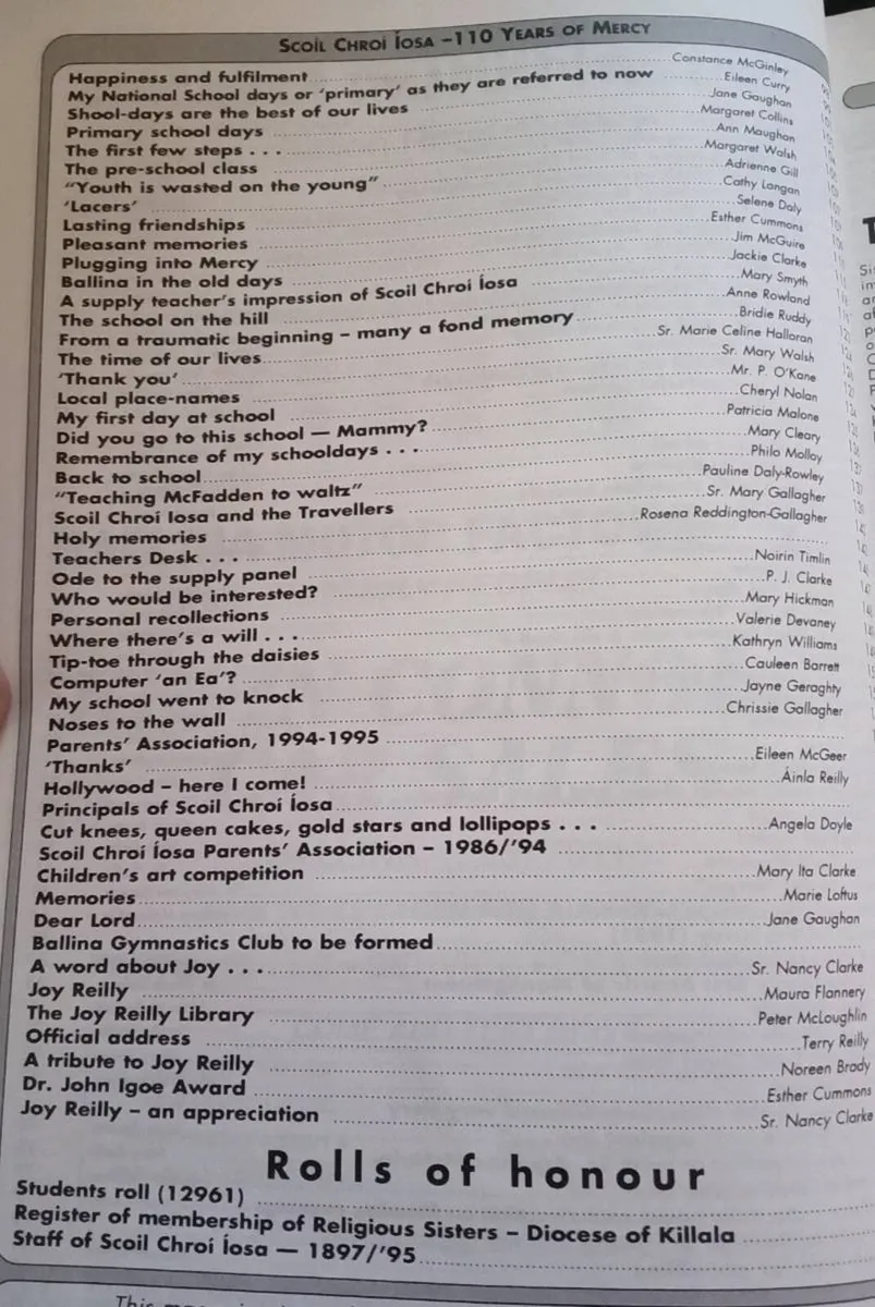 Scoil Chroí Iosa Ballina Book - Image 3