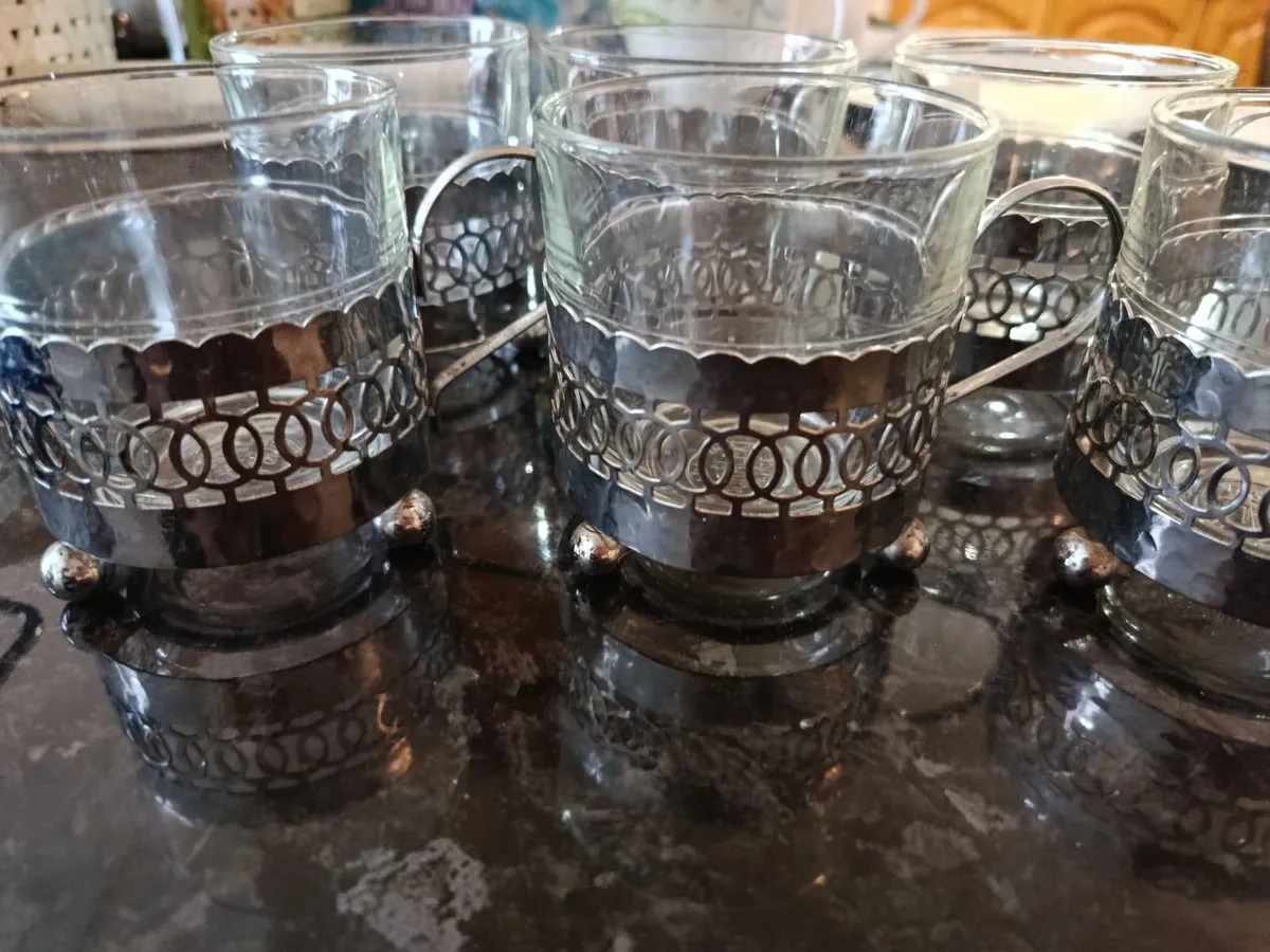 French Duralex coffee set silver plated - Image 4