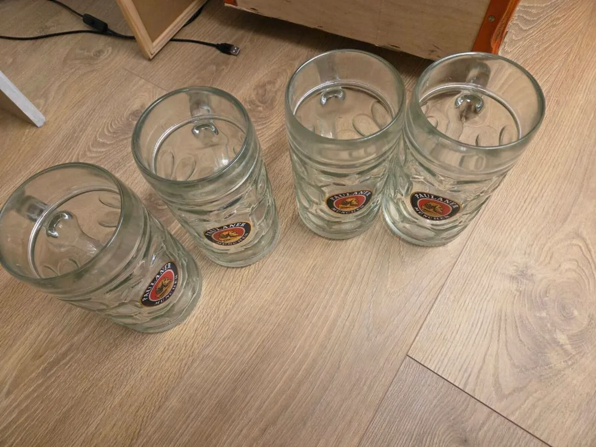 vintage Paulaner Munchen 1-liter steins x4 - Image 2