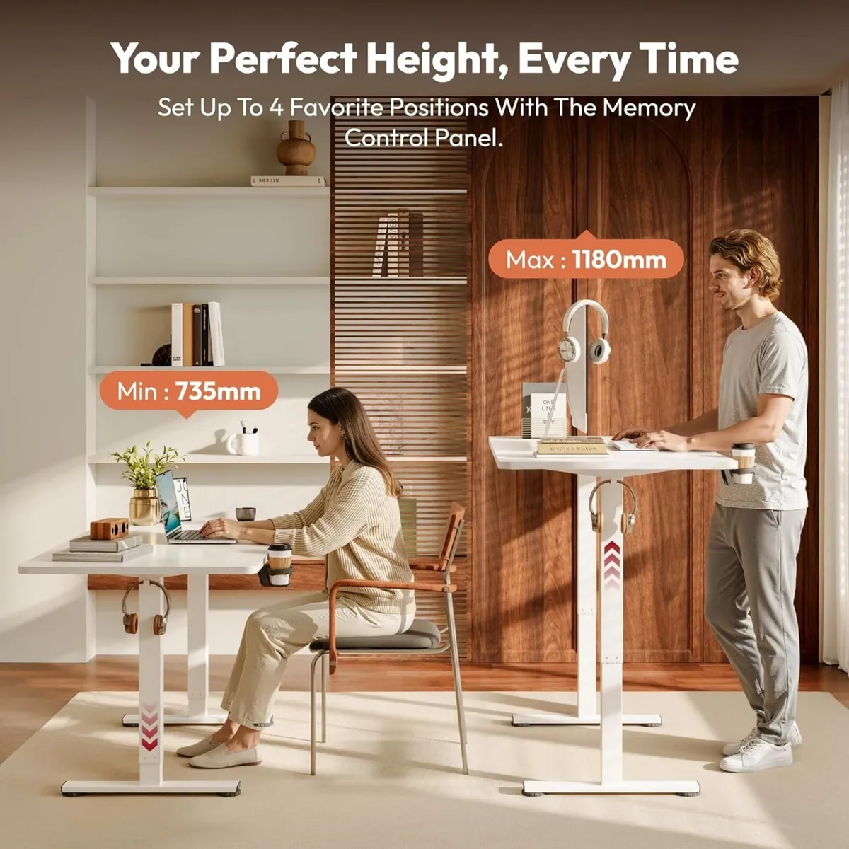 Electric Standing Desk ONE PIECE 110 x 54 Height - Image 3