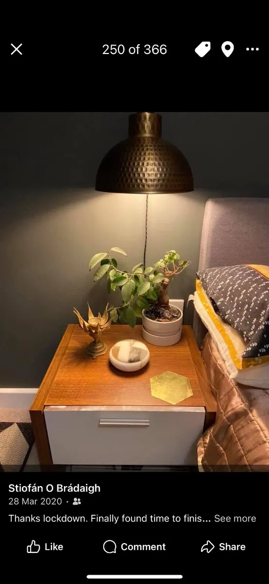 Pair bronze hanging lights - 4m cord with dimmers - Image 3