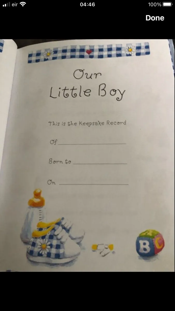 Baby’s boys memories book €5 - Image 2