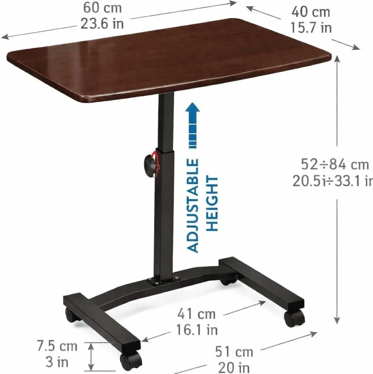 Salute Mobile Laptop Stand Desk Adjustable Height - Image 3