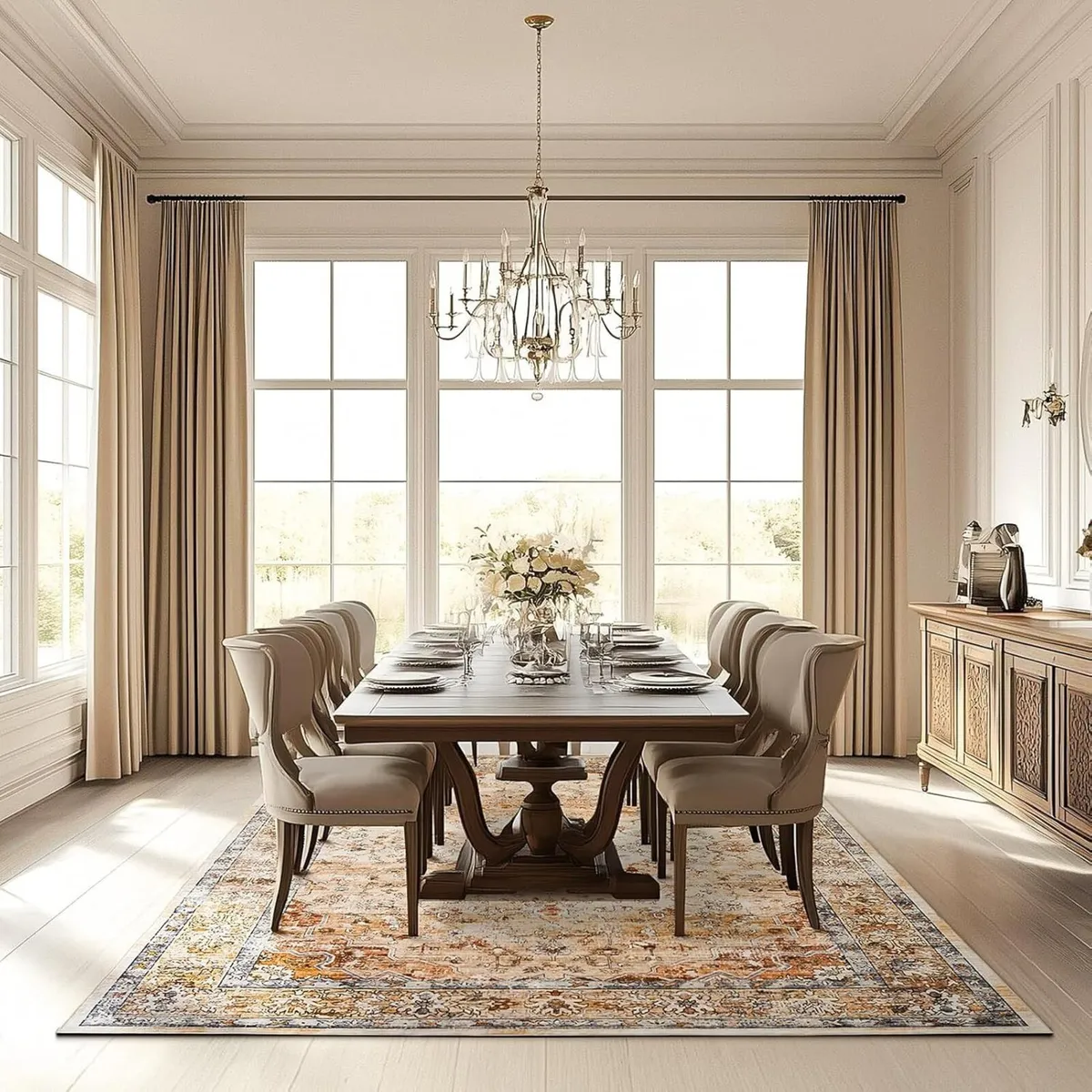 Large Rugs for Living Room 200x290 Faux Wool - Image 4