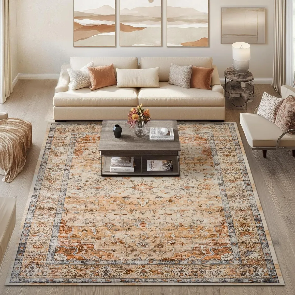 Large Rugs for Living Room 200x290 Faux Wool - Image 1