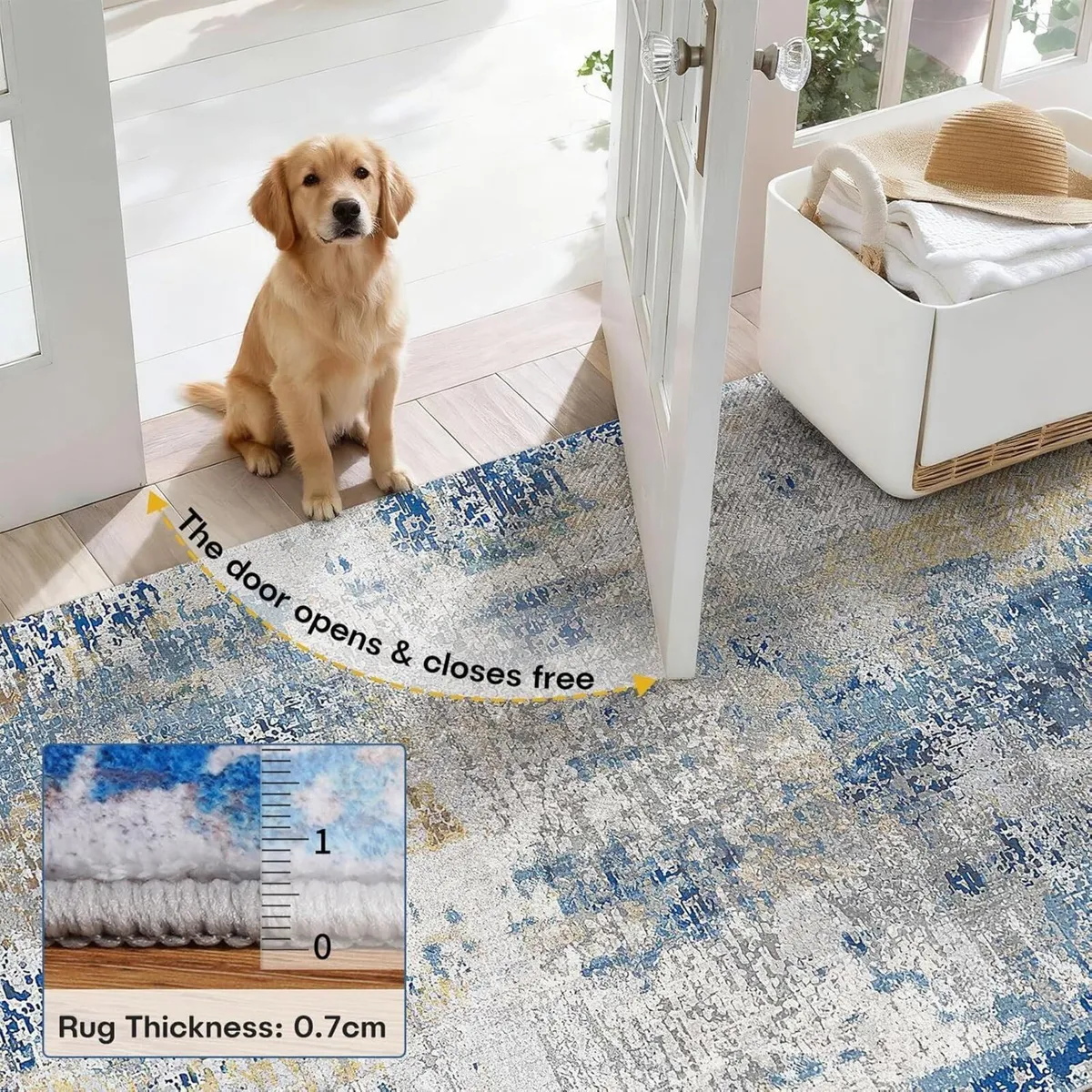 Living Room Rug 160x230 cm Large Non-Slip - Image 3