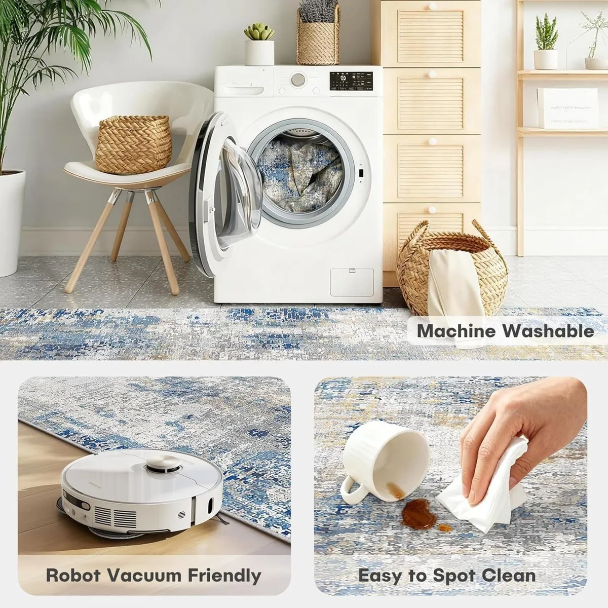 Living Room Rug 160x230 cm Large Non-Slip - Image 4