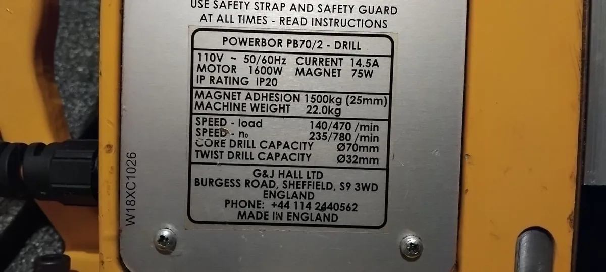 Powerbor PB702 Magnetic Drill 110v - Image 3