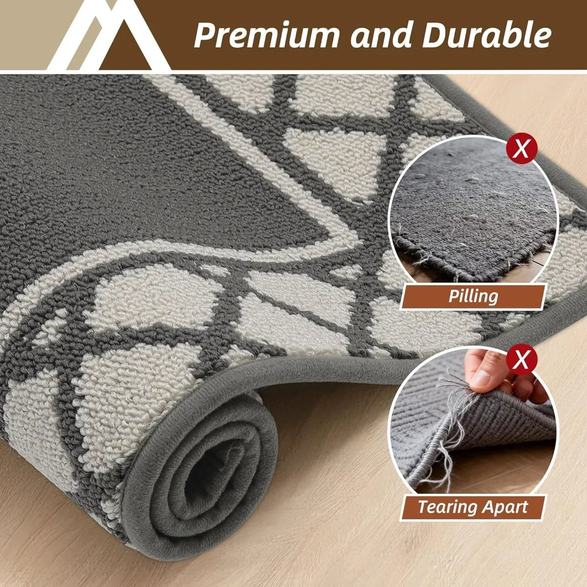 Kitchen Rug Mat Sets 2 Pieces Nonslip Washable - Image 3