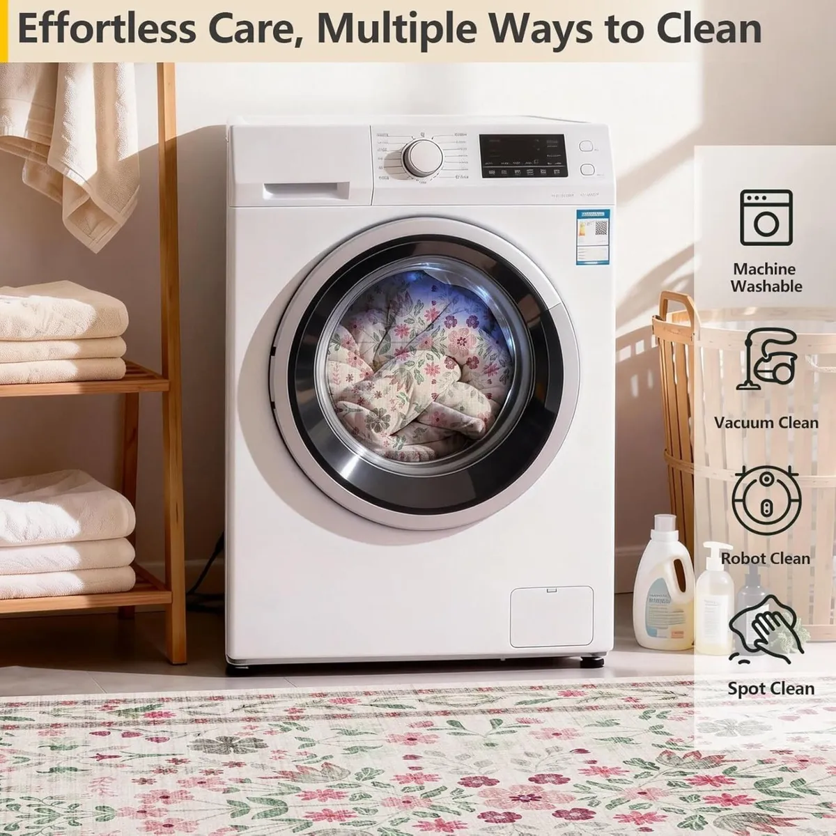 Large Rugs Living Room 160x230cm Machine Washable - Image 4