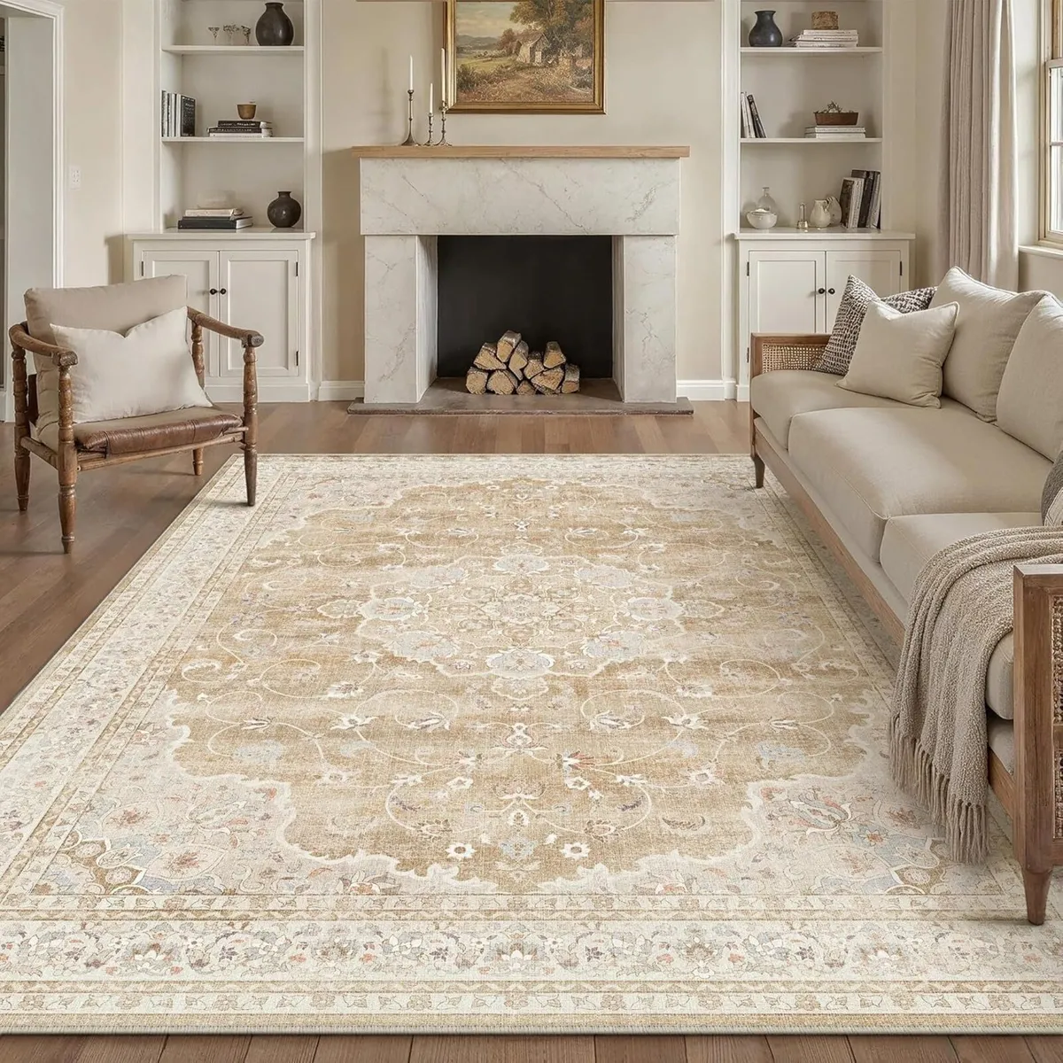 Vintage Living Room Area Rug 200x300cm Machine - Image 1