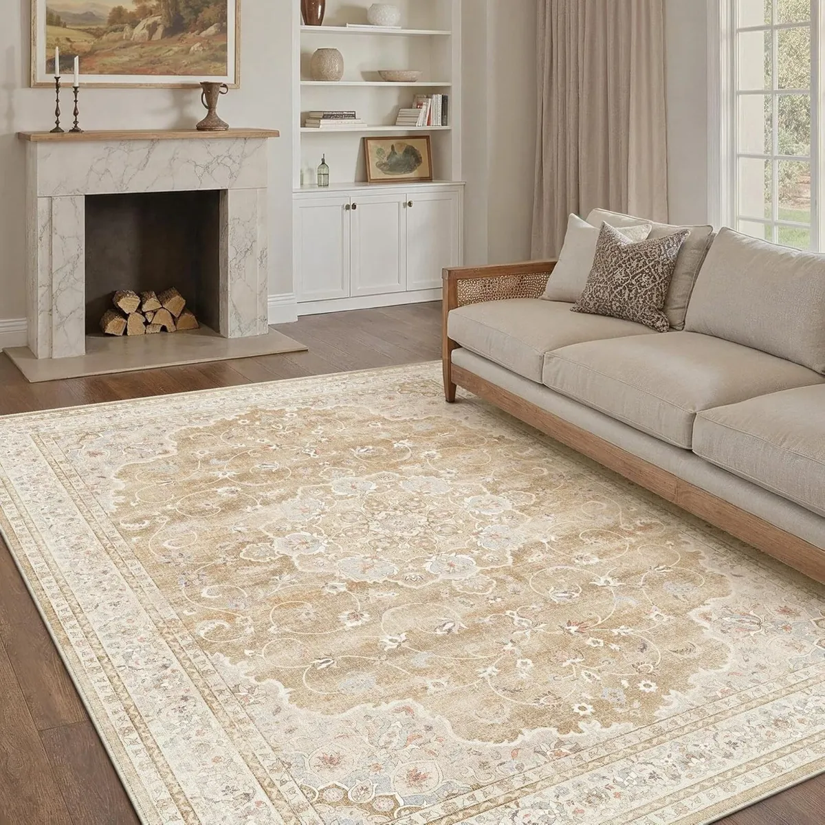 Vintage Living Room Area Rug 200x300cm Machine - Image 4