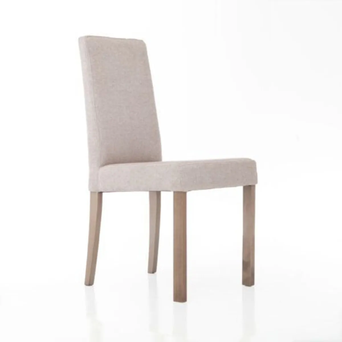 Premium Upholstered Dining Chair with Natural Wood - Image 1