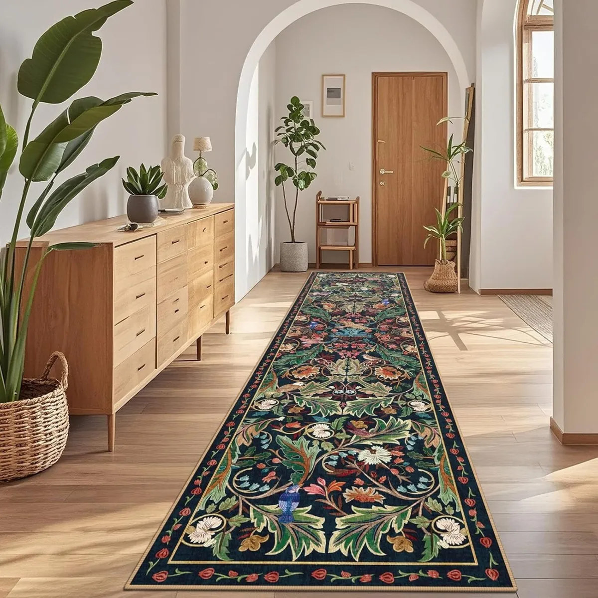 Runner Rugs for Hallway 80x300cm Dark Blue Bird - Image 2