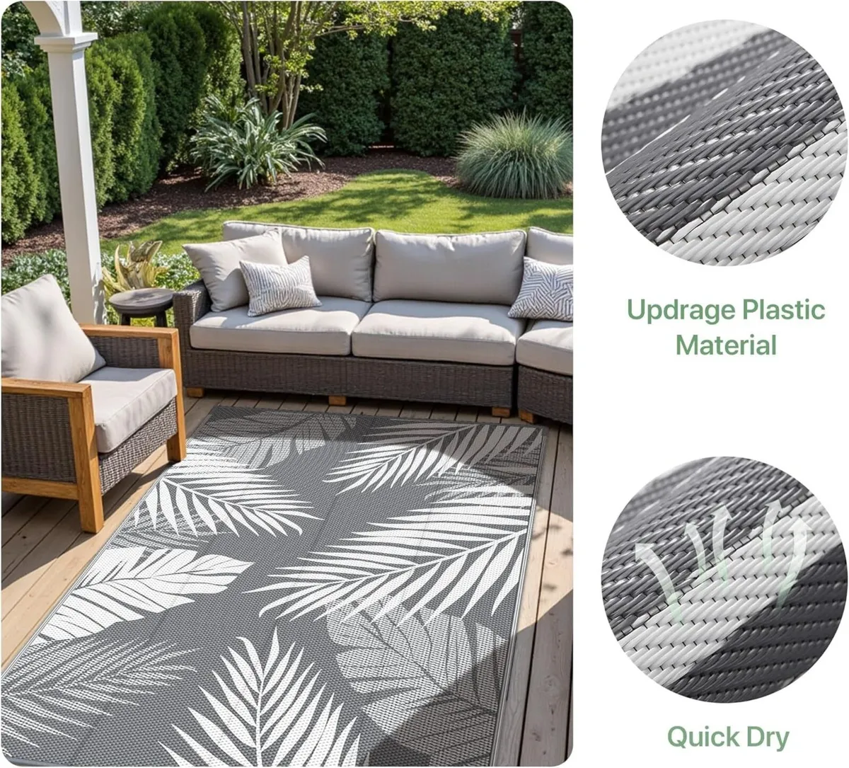 Outdoor Rug 240 x 300 cm – Extra Large Waterproof - Image 3