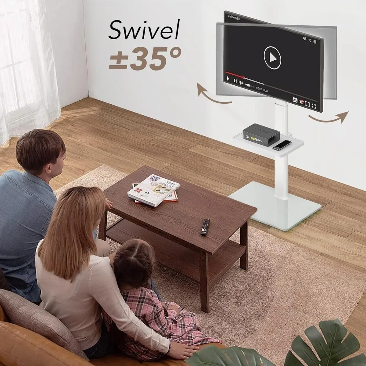 Universal Floor TV Stand with Mount 70 Degree - Image 2