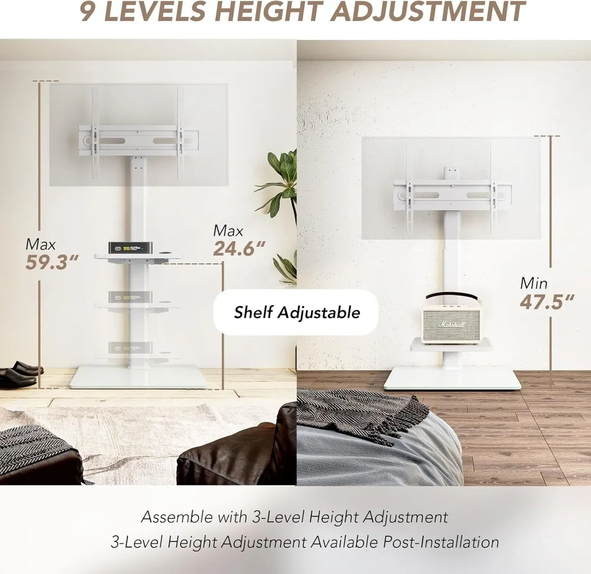 Universal Floor TV Stand with Mount 70 Degree - Image 3