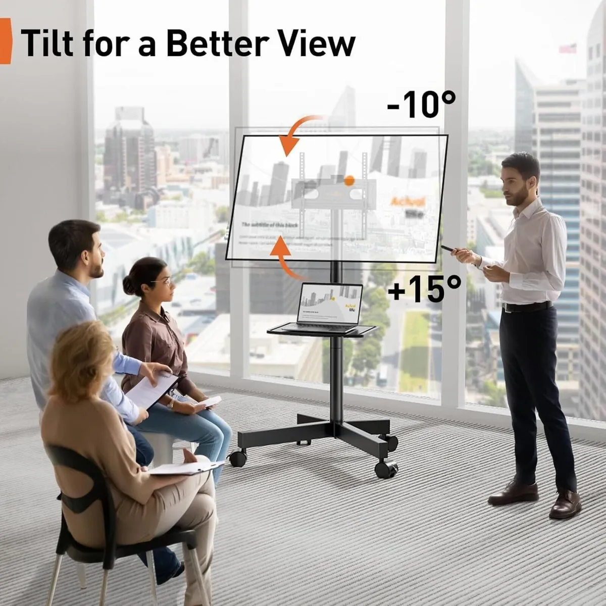 Mobile TV Stand on Wheels for 23-60 inch LED LCD - Image 3