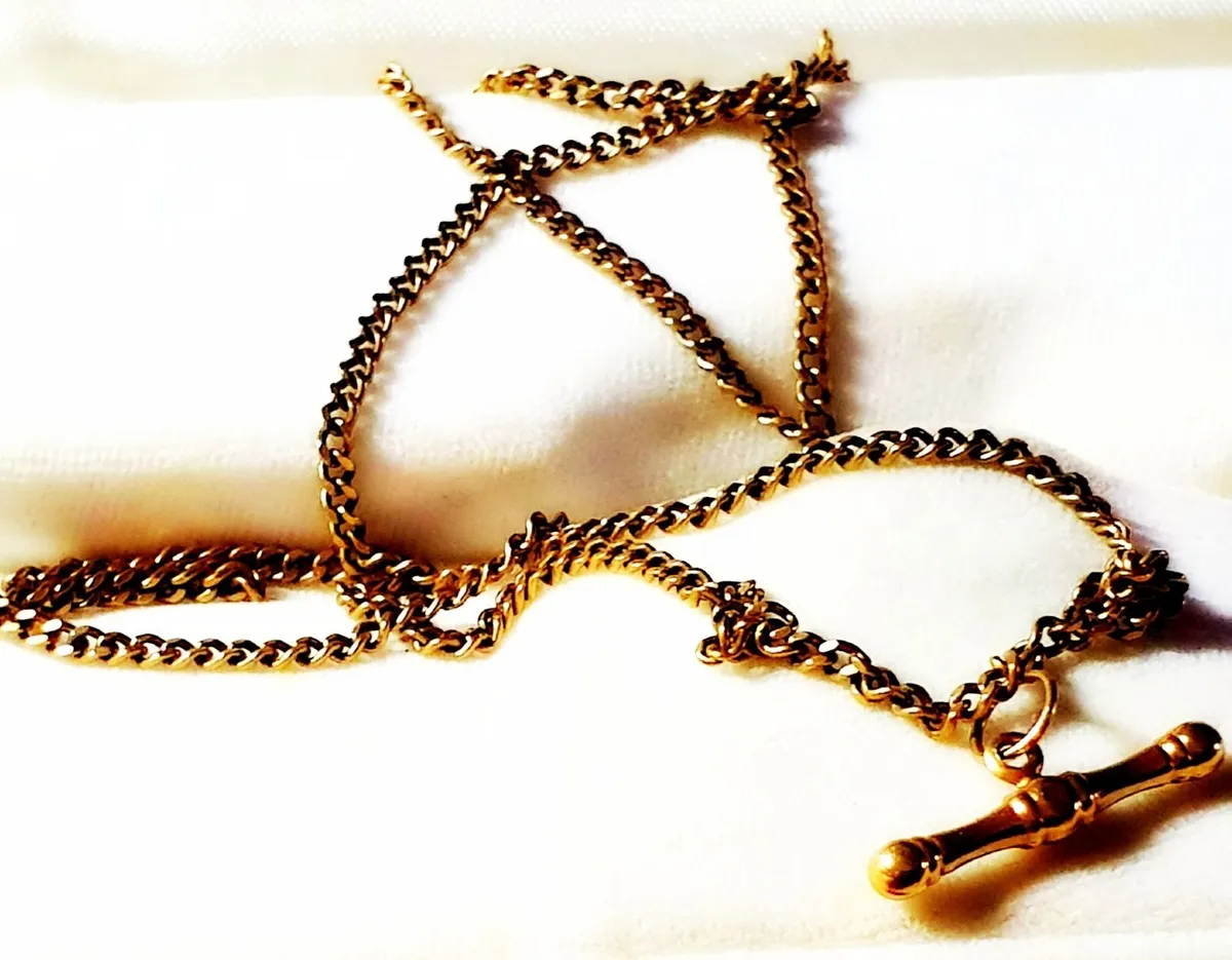 Vintage Hallmarked 9ct Gold 20" Albert Chain - Image 4