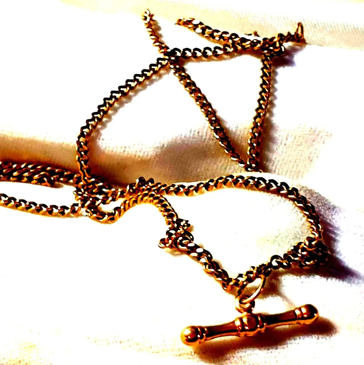 Vintage Hallmarked 9ct Gold 20" Albert Chain - Image 1