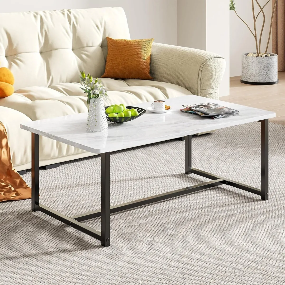 Coffee Table for Living Room Modern Rectangular - Image 1