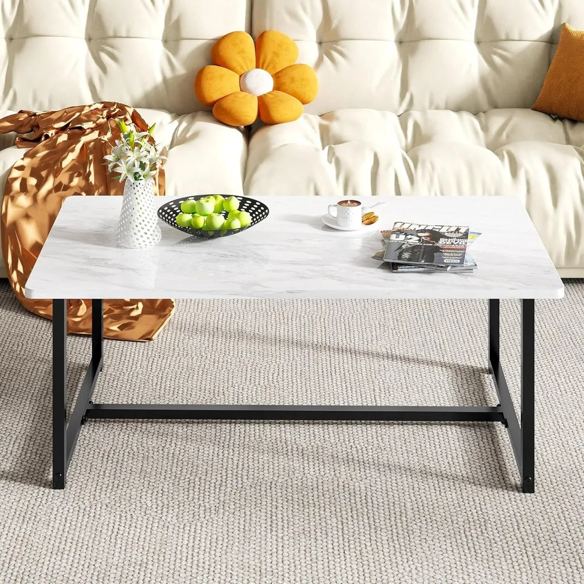 Coffee Table for Living Room Modern Rectangular - Image 4